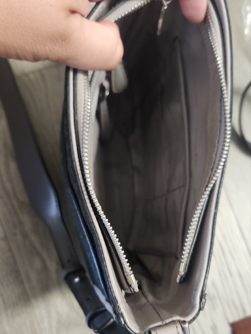 Michael Kors Gray MK Crossbody Bag - Picture 10 of 13